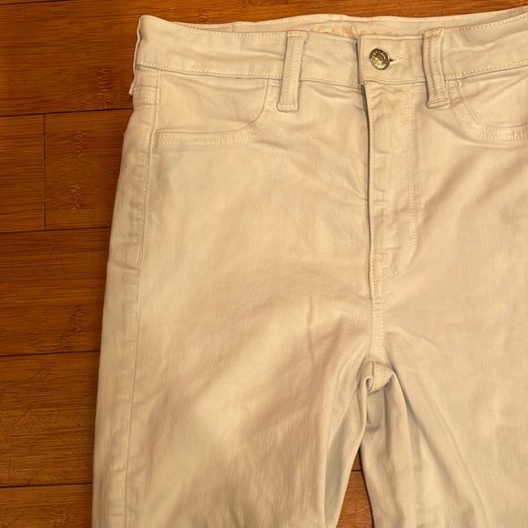American eagle Outfitters stretch white jeans sz 0 short petite distressed - Picture 4 of 16